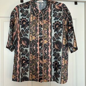 Sandro floral blouse size medium